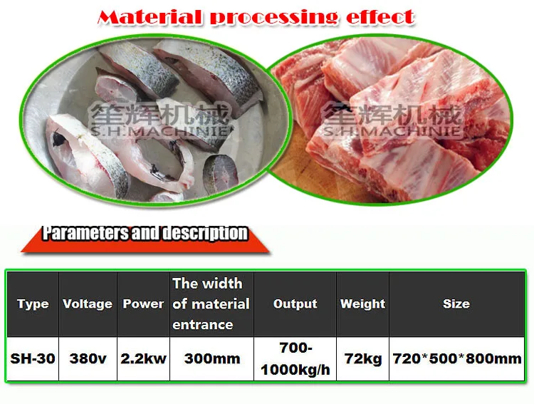 Frozen Horse Meat Cuber Cubing Machine Chuck Bbq Ribs Pork Fillet