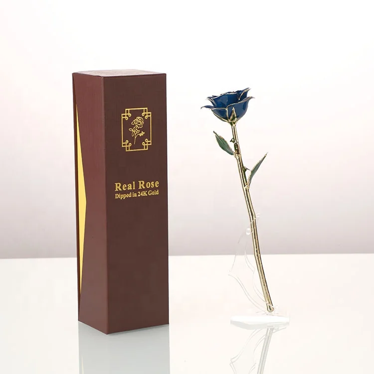 
24K Gold Dipped Real Rose/Real Rose Dipped In Gold/Gold Plated Natural Rose for thanksgiving and graduation gift 