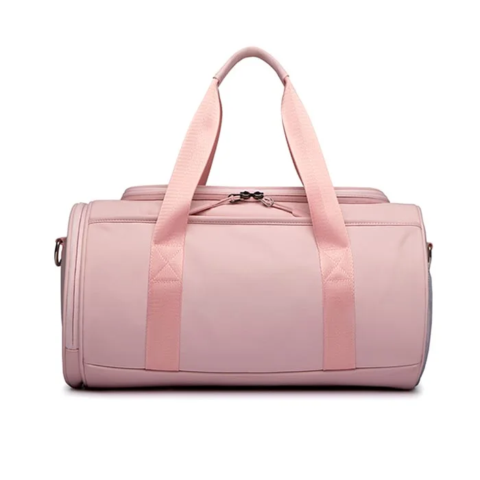 2018 Small Custom Pink Sport Gym Bag Polyester Gym Duffel Bag Yoga Gym