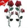 Cloth heat press embroidery textile flower red rose applique lace patches
