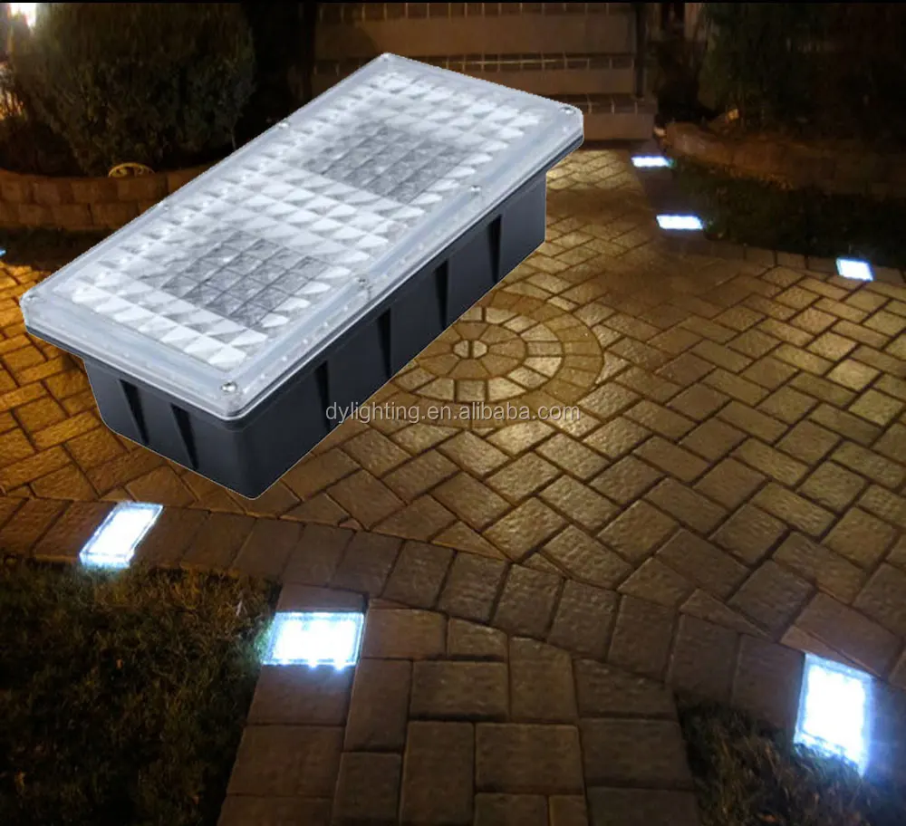 12V Led Hardscape Light Solar Powered Path Brick Paver Light for