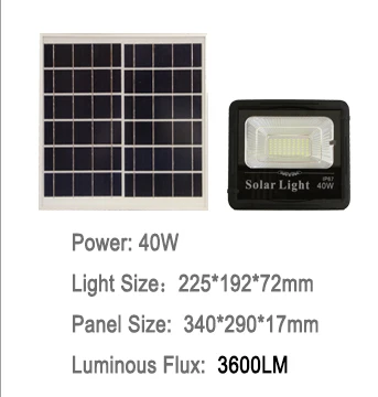 Good price rechargeable 20W 40W 60W 100W solar led flood light