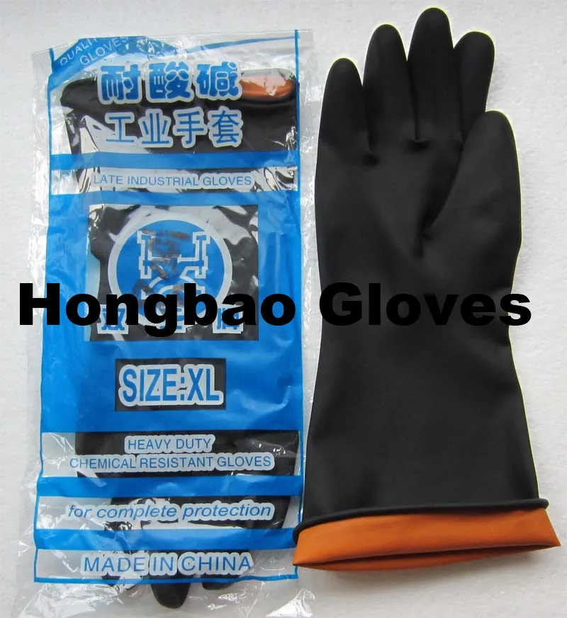 120g Heavy Duty Latex Gloves Heat Resistant Strong Acid Alkali And Oil