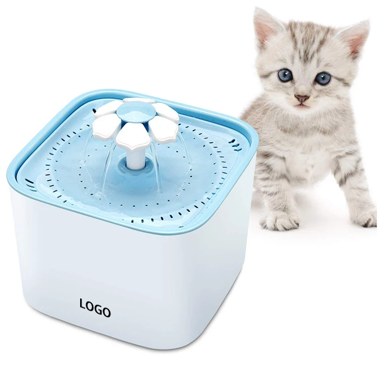 Pet Drinking Fountain 2l Super Quiet Flower Automatic Water Fountain