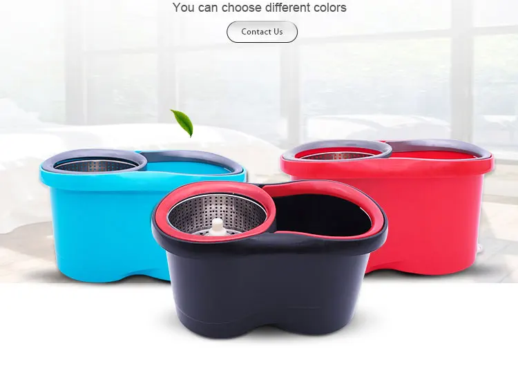 Easy rotating with wheels plastic 360 magic spin mop and bucket