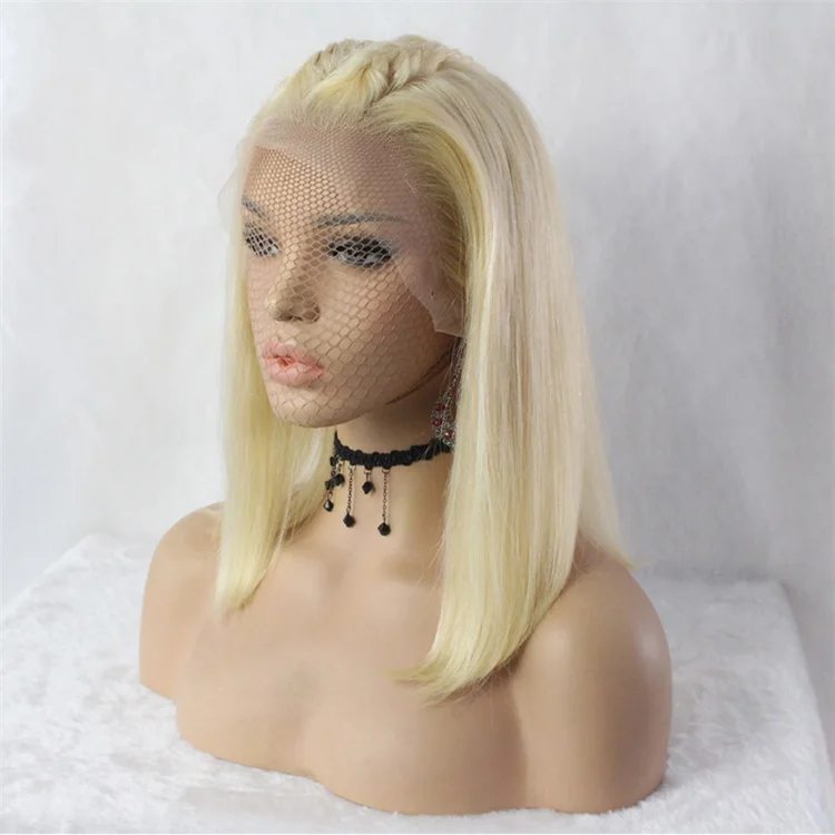 13*4 Glueless  Blonde Lace Front Wig Brazilian 613 Short Bob Lace Front Human Hair Wigs For Black Women Lace Front Wig