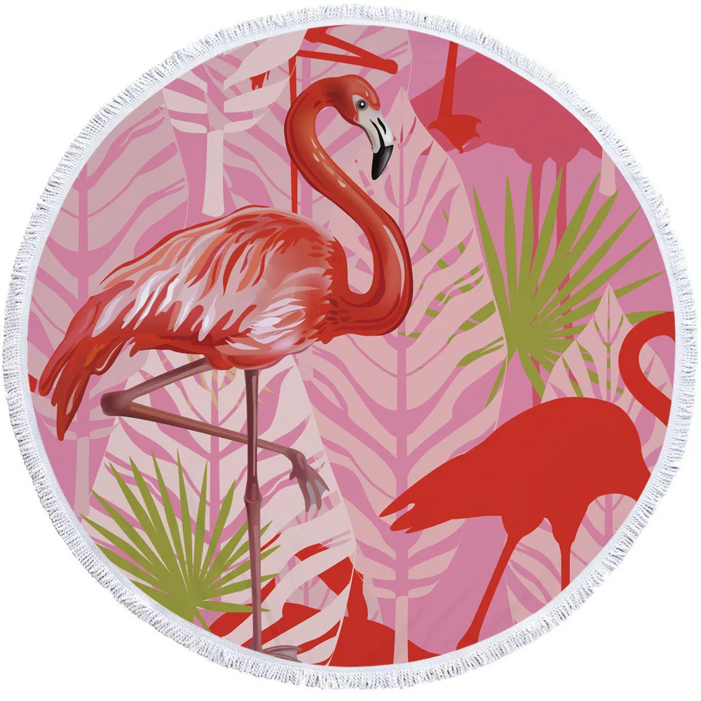 
Good Quality New design customized microfiber circle printing round beach towel 