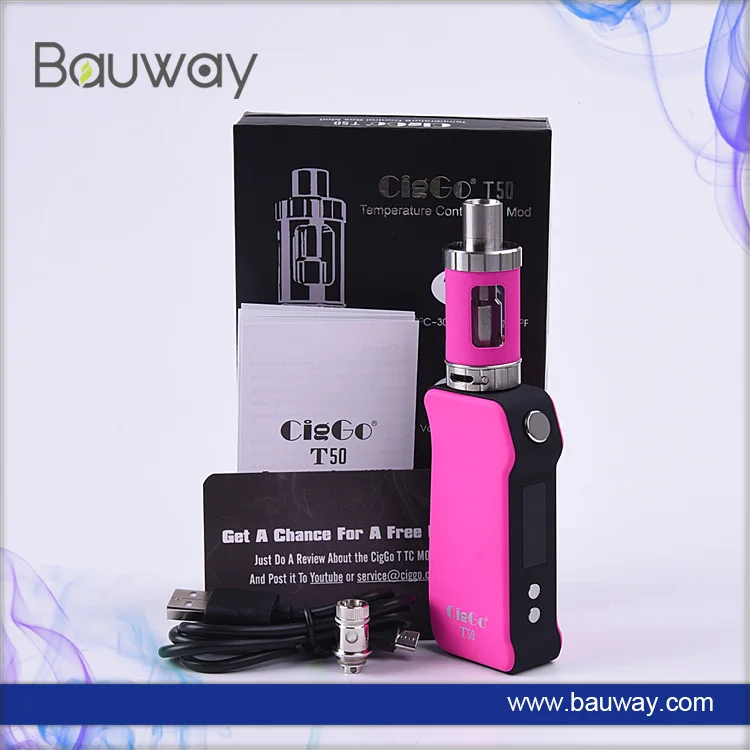 
electronic cigarette 50w vape mod kit Ciggo T50 vape mods 