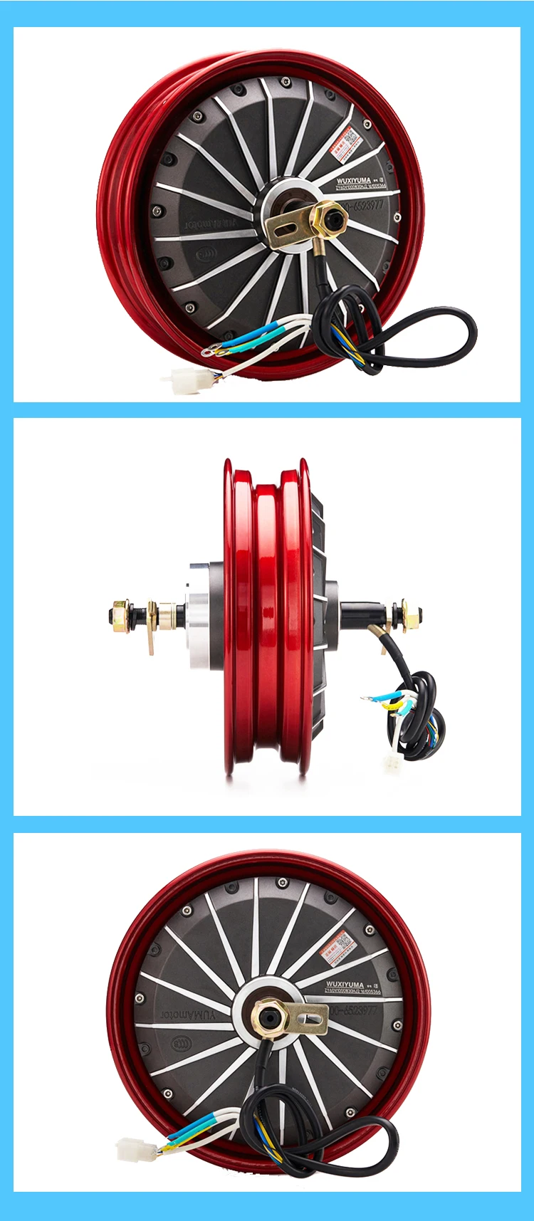 High Speed 72 Voltage Brushless 10inch 3000w Dc Electric Motorcycle