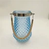 Wholesale lantern candle holder with hemp rope handle