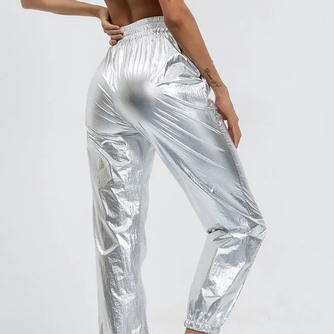 baggy silver pants