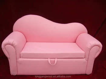 Made In China New Designe Solid Wooden Frame Double Sofa Bed Kids Child Wood Foam Baby Chair