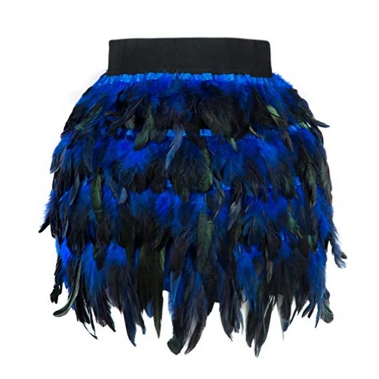 Wholesale Feather Skirt Stage Costumes Irregular Skirts For Ladies ...