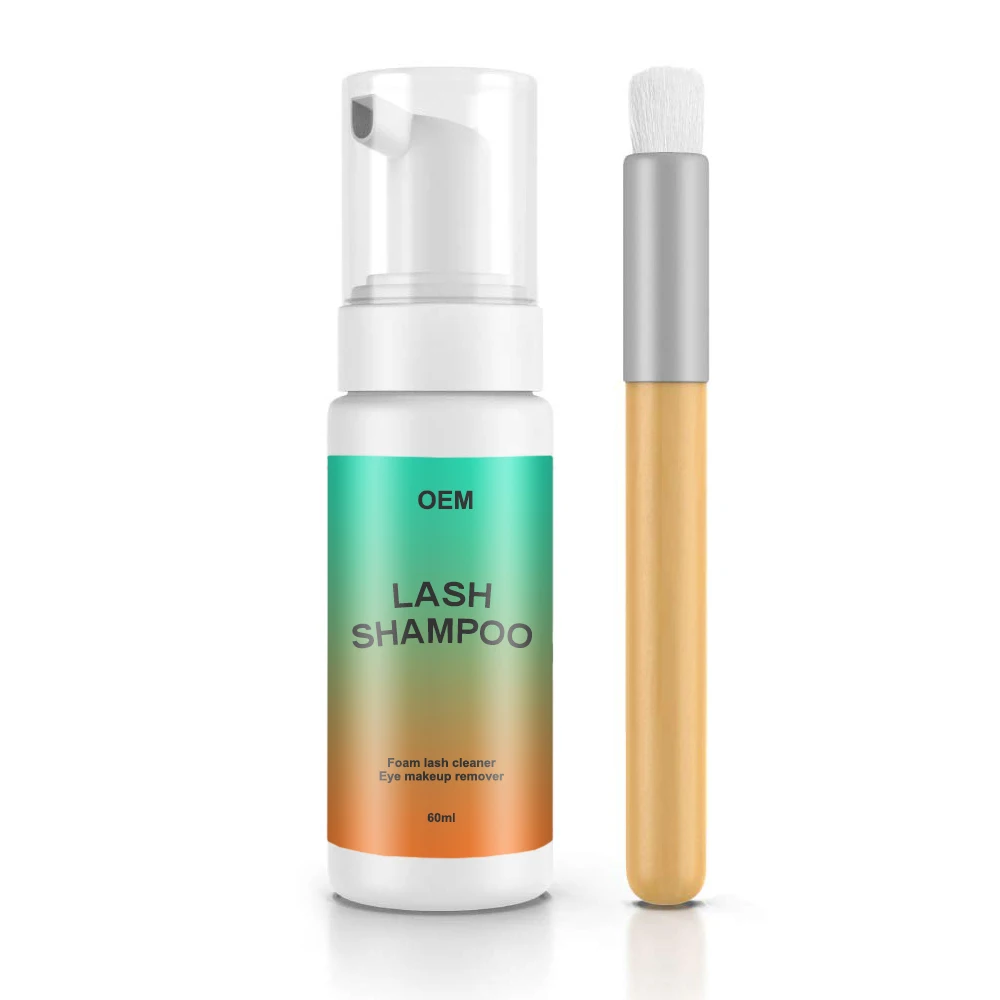 

Private Label OEM Eyelash Extension Foam Wash Shampoo with Brush, N/a