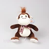 cute stuffed plush monkey toys soft animal toys with printed scarf