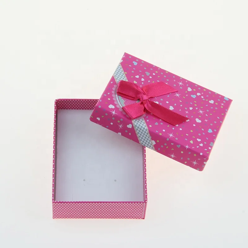 

New Arrive Bow Tie Earring Gift Boxes Multicolor Paper Jewelry Box For Earrings Necklaces, 6 colors