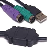 Factory price fast speed black usb to ps2 convert cable