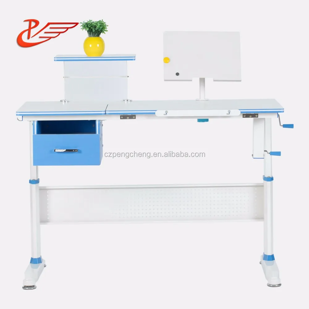 Wide Platform Kids Study Adjustable Desk With Storage For Kids