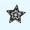 Children's fun handmade glitter star pattern sequin applique patches