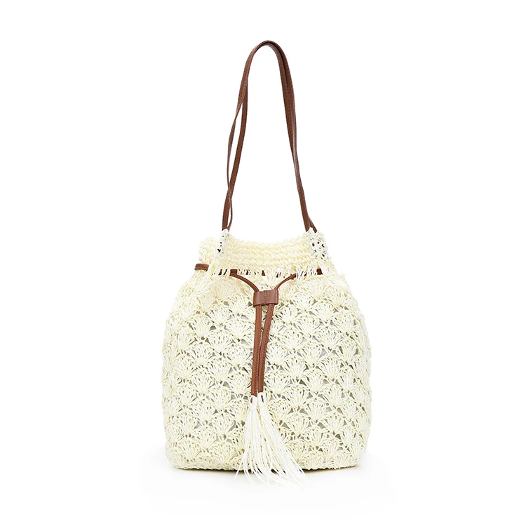 macrame bucket bag