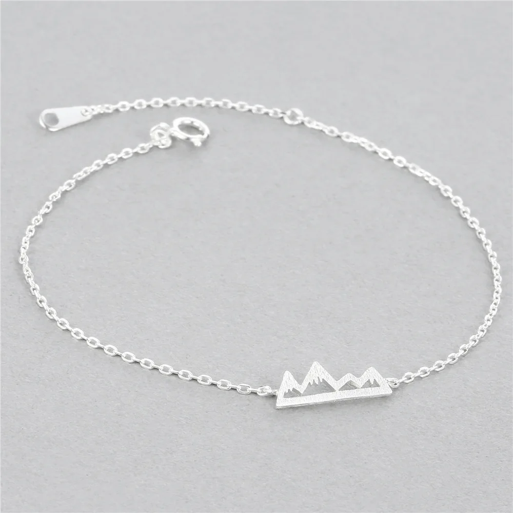 

MYLOVE FREE SHIPPING fashion snow mountain silver 925 sterling silver charm bracelet jewelry