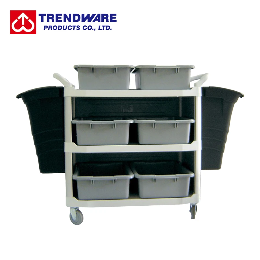 Commercial Grade Kitchen Utility Cart With Refuse Bin Buy Plastic