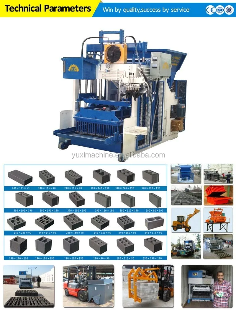 2019 Semi Automatic Hydraulic Mobile Concrete Egg Laying Cement Block