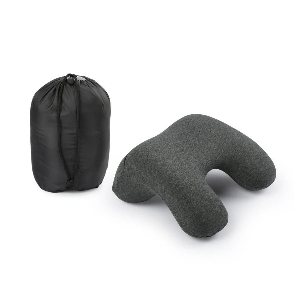 

Customizable Filled Office Napping Cushion Hot-Sell Colorful Comfort Car Chin Supporting Travel Pillow Neck Pillow For Airplanes, Gray