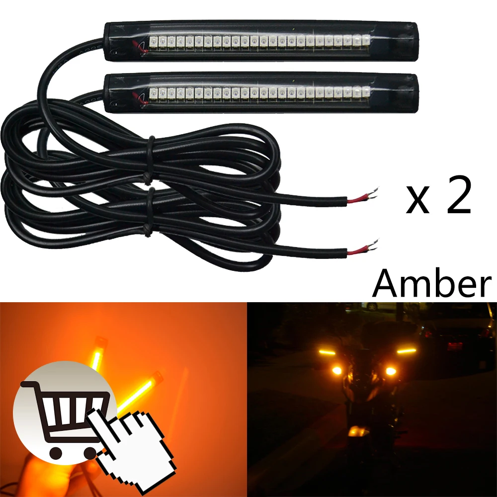 High Lumen 12v Million Color Motorcycle Strip Underglow Accent 60 LED Light Kit Motorcycle Rim Pod Light with Remote Controller