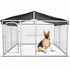 10x10x6 foot classic galvanized outdoor dog kennel/metal dog run cage/pet playpen