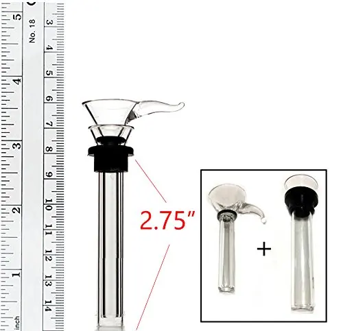 High Quality 3.5 inches Glass Downstem Slider Set With Gaskets with O-Rings.