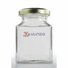 7oz/ 200ml Clear glass Jam Jar, complete with Authentic gold twist-off cap