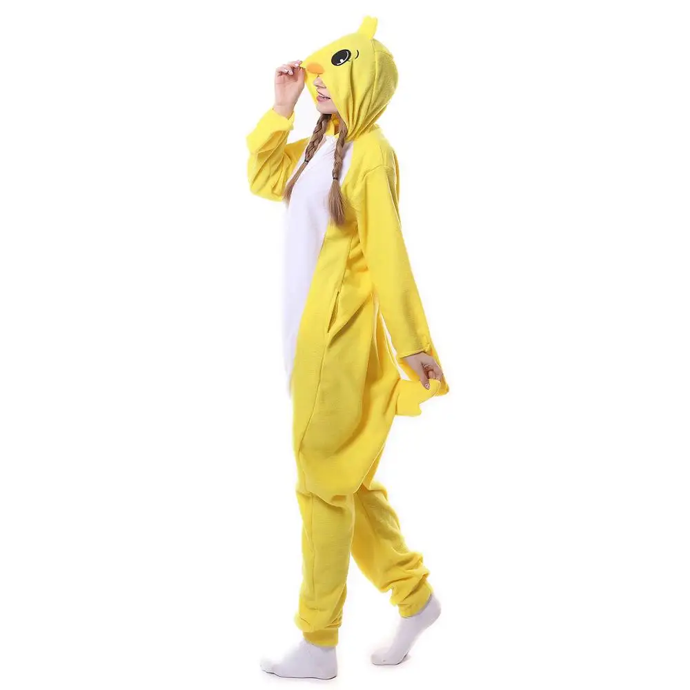 

Cute Yellow Duck Pajamas Polar Fleece Fabric Costume dress