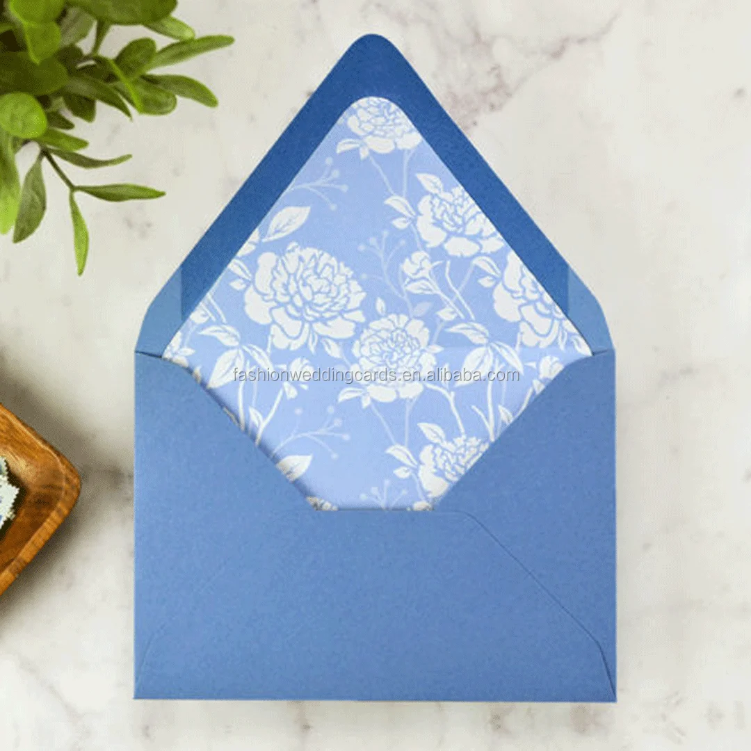 watercolor floral liner envelope