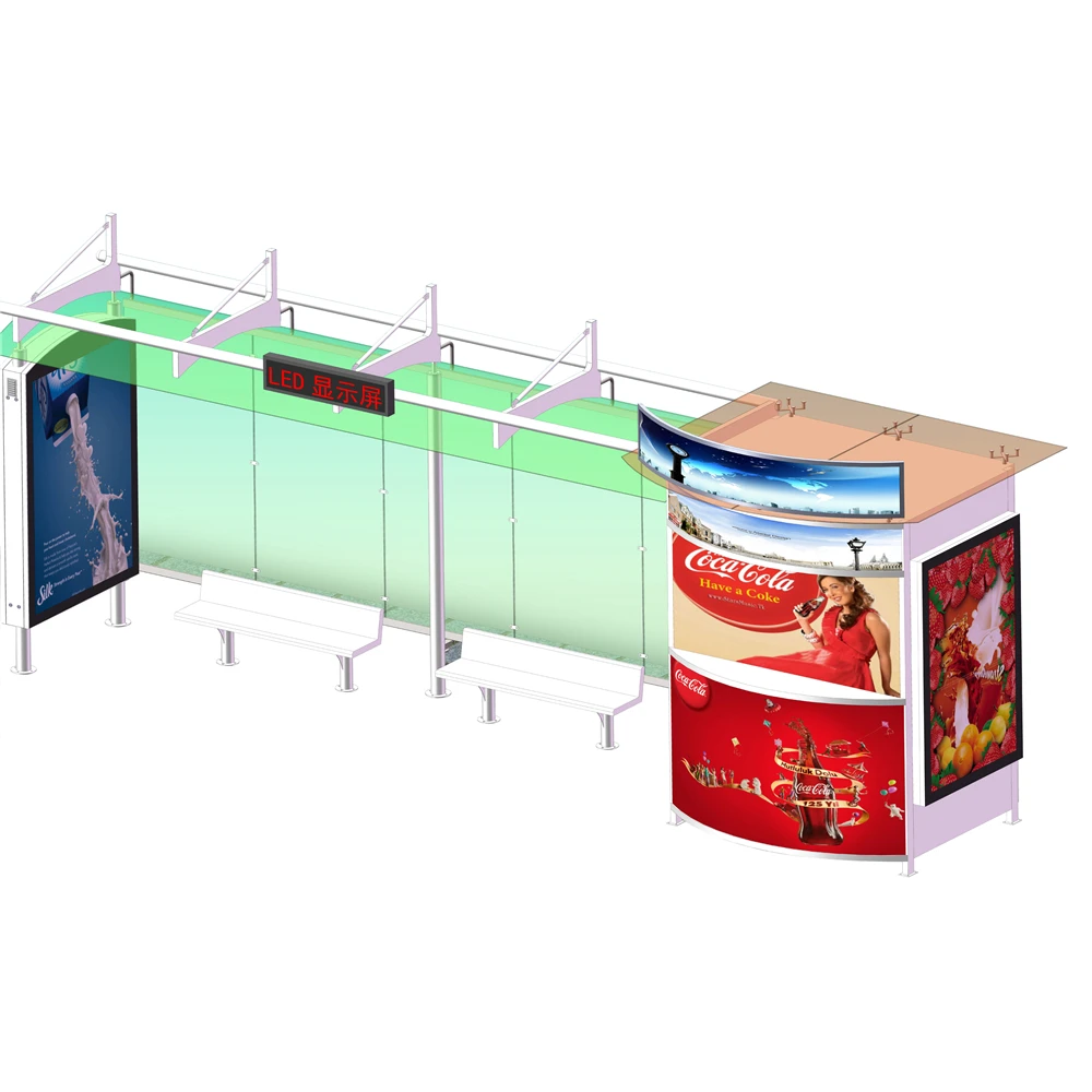 product-Outdoor advertising lcd display screen bus stop-YEROO-img