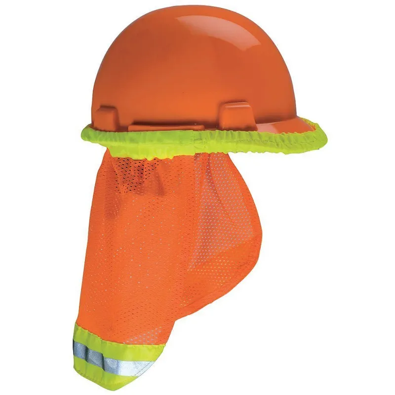 High Visibility Mesh Safety Hard Hat Neck Shield Helmet Sun Shade With