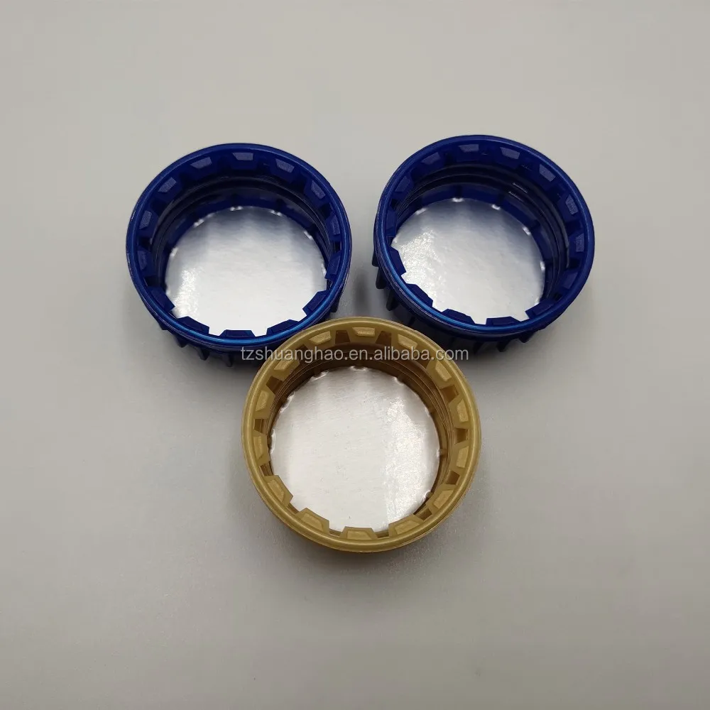 Plastic 46mm Lubricant Oil Bottle Screw Cap With Induction Aluminum