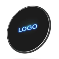 

Promotion gifts Led wireless charger for iphone xs xr custom logo quick charging pad for huawei P30 P20