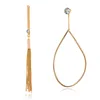 2018 New Design Fashion Style Long Drop Tassel Asymmetrical Studs