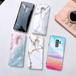 Glossy Marble Soft TPU Phone Case Samsung S7 Edge to S10 Plus