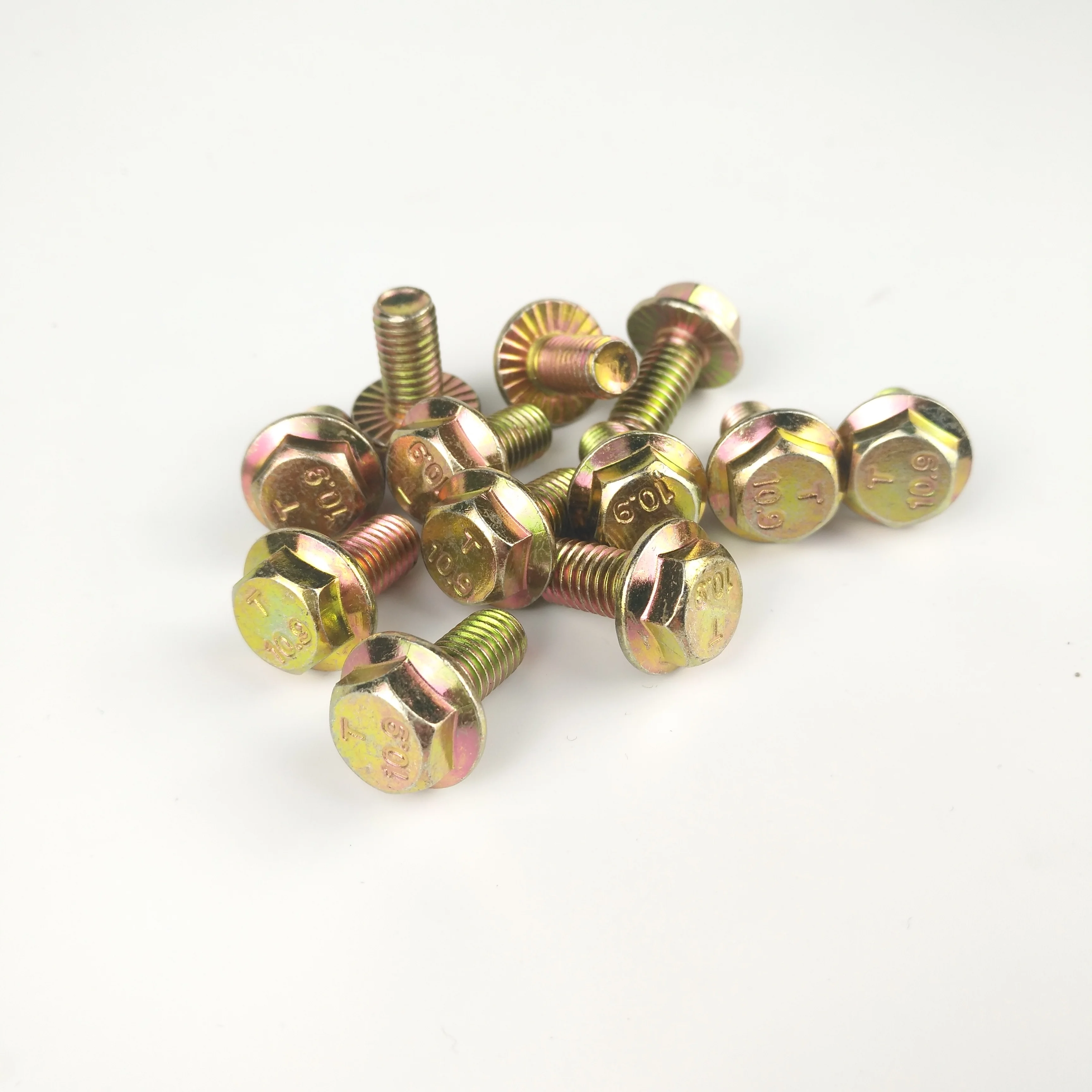 
Hexagonal Flange DIN6921 class 10.9 hex flange bolts 