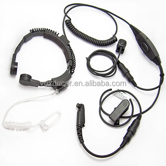 

FBI VOX Military Tactical Throat Mic Headset for Motorola EX500 EX600 EX600XLS EX560XLS GL2000 GP328plus, Black