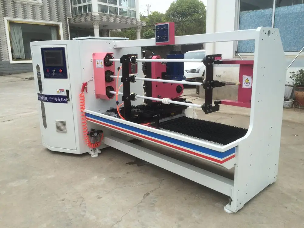 Three Shaft Automatic Pvc Electrical Insulation Tape Cutting Machine