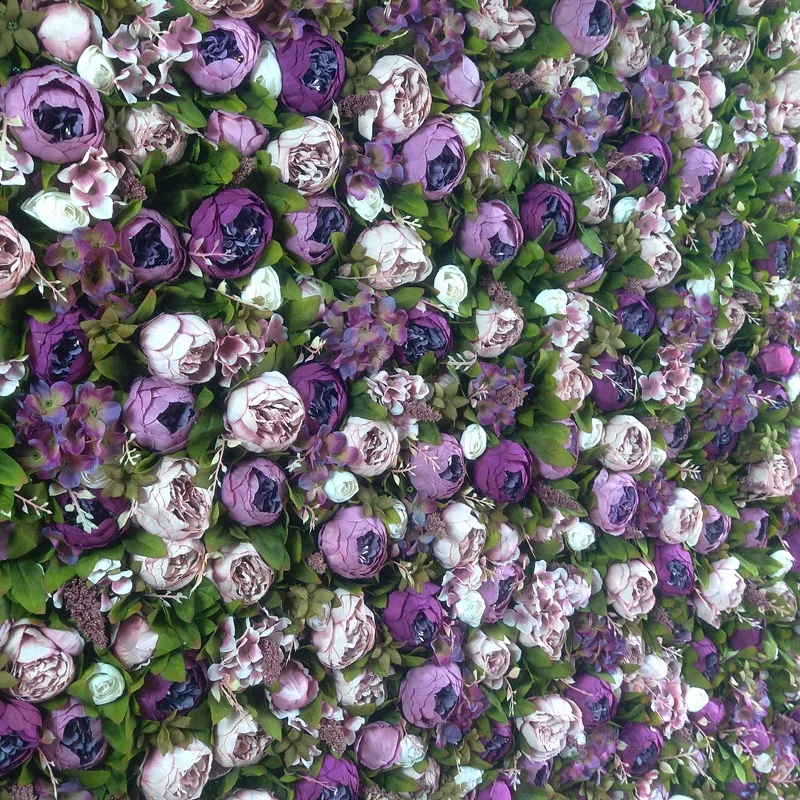 

SPR famous 3D purple peony rose flower wall panels wedding occasion backdrop table runner artificial flowers, Mix color