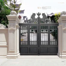 مصنعين داخليّ لون أسود ألومنيوم زخرفي فيلا مدخل باب