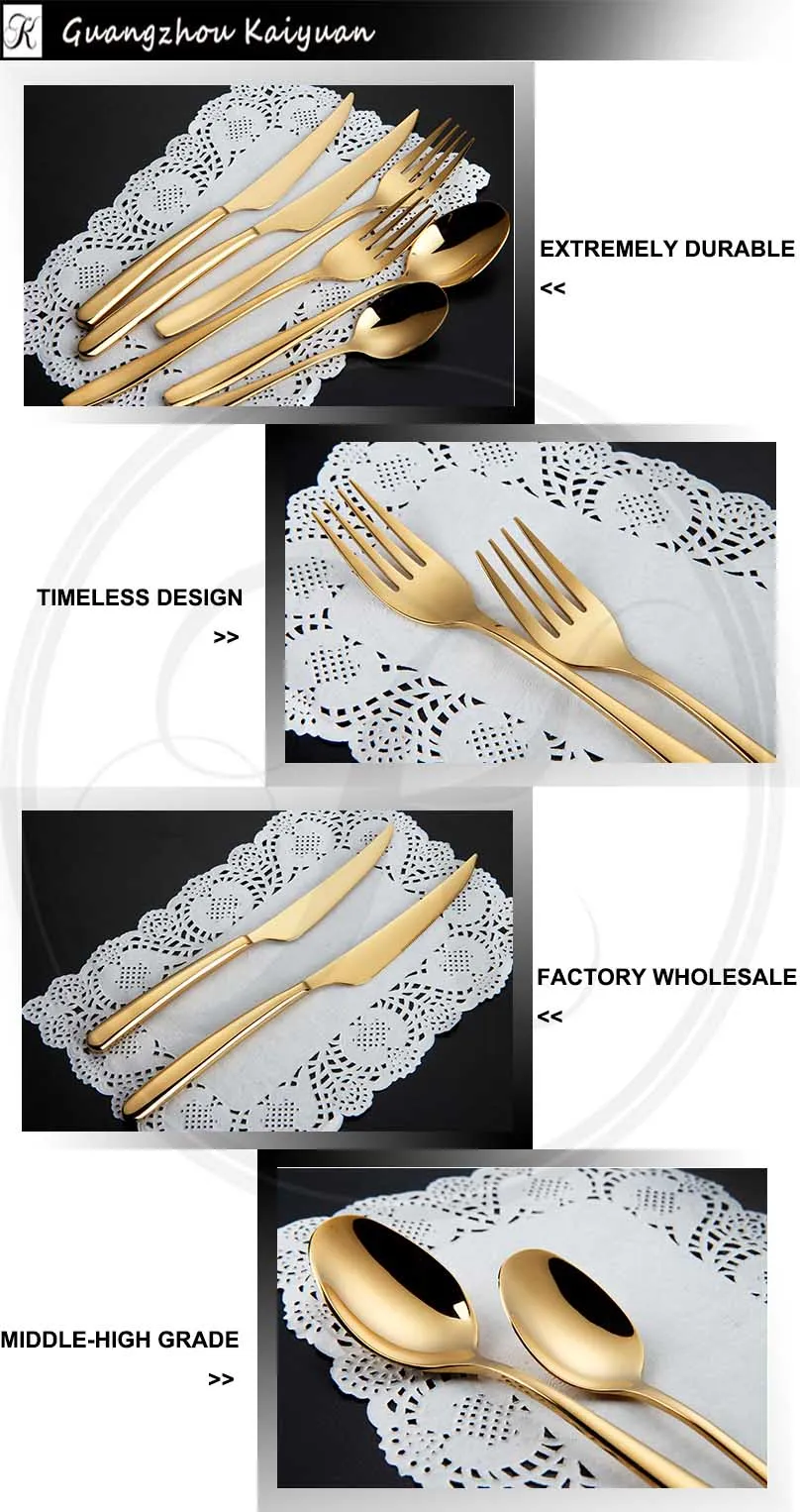 Gold Plated Cutlery,Gold Cutlery Set,Gold Plated Flatware Wholesale - Buy Gold Plated Flatware ...