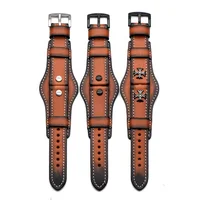 

Luxury Double Sides Italian Genuine Leather Handmade Watch Straps for Apple Watch 38mm