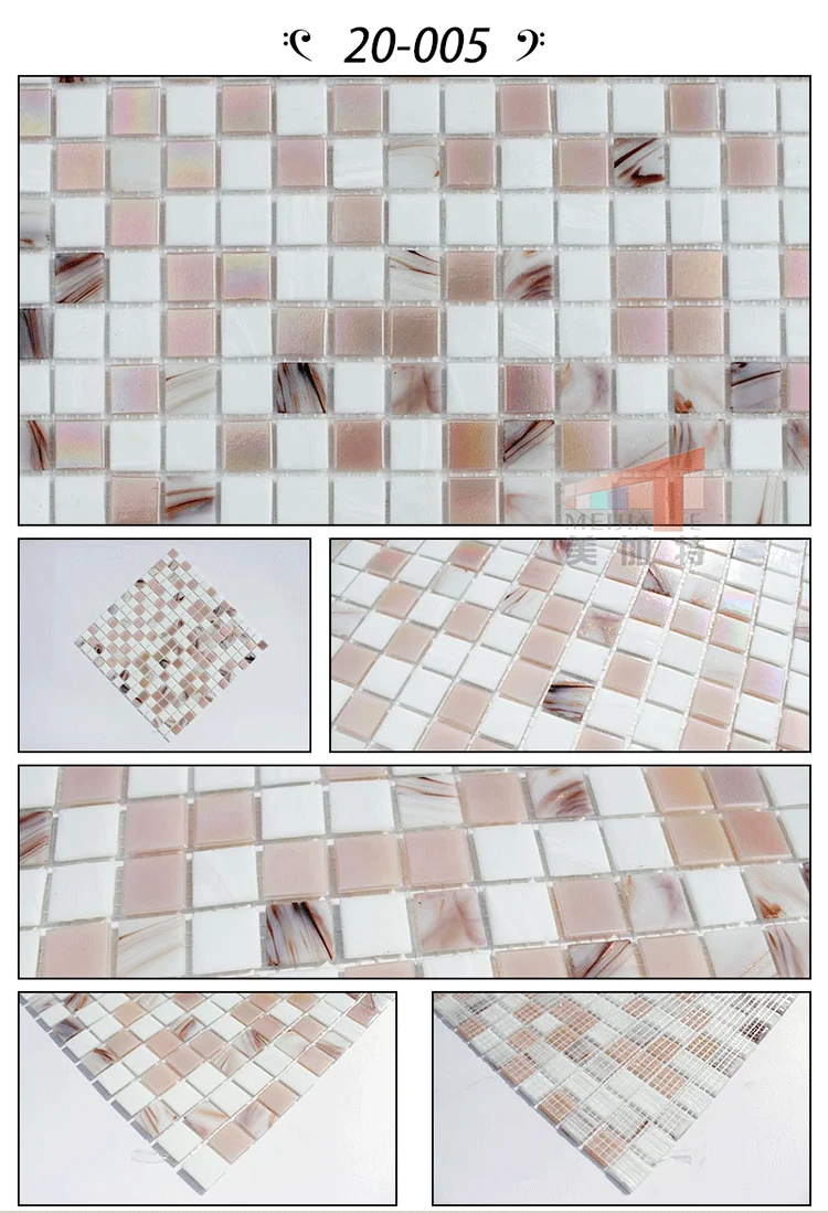Màu cà phê Thủ Công Bức Tranh Tường Thiết Kế Nhỏ Vuông Gạch Mosaic Thủy Tinh đối với TRUYỀN HÌNH Nền và Nhà Bếp Backsplash Trang Trí