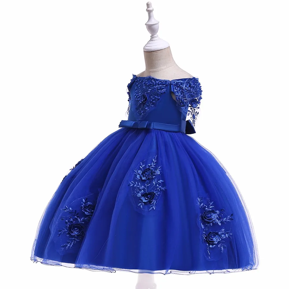 

Sweet Kids Wear China Party Frocks Vintage Baby Girl Wedding Beading Lace Rose Dresses 3 to 5 Years L5057, Champagne.wine red.peach. sky blue. dark green. blue.grey