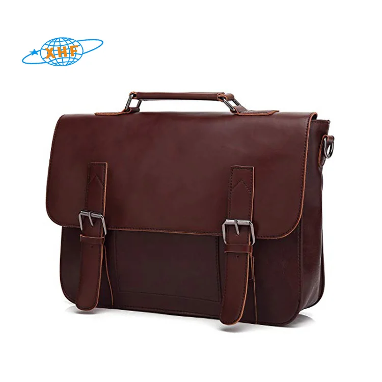 Men Vintage Pu Leather Laptop Business Messenger Tote Bag Buy Leather
